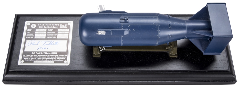 Enola Gay "Little Boy" Replica Model Bomb Autographed by Paul Tibbets (PSA/DNA)